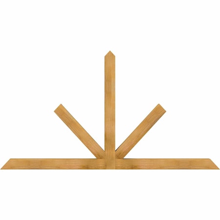 Ekena Millwork Saratoga Rough Sawn Timber Gable Bracket, Western Red Cedar, 84"W x 45"H x 4"D x 4"F, 13/12 Pitch GBW084X45X0404SAR00RWR